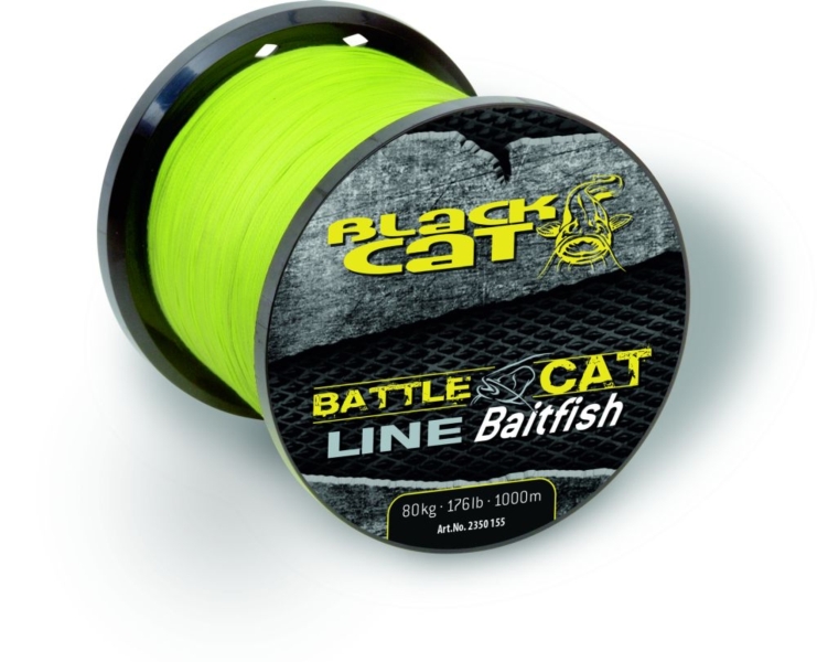 0,55mm Battle Cat Line Baitfish 1000m 80kg žltá farba