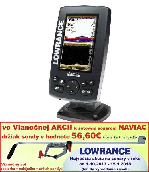 lowrance ELITE-4X CHIRP sonar 4 lúče 30°až 120°