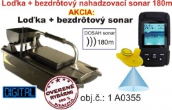 Akciv set zavacia lodka  bezdrtov sonar do 180m