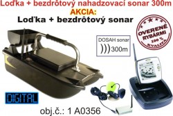 Akciv set zavacia lodka  bezdrtov sonar do 300m