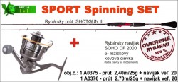 SPORTS Spinning SET 2,70m/25gr + SOHO navijak ve. 20