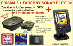 Zavacia loka PRISMA 5 s GPS +  sonar Elite 3x