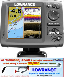 Sonar s GPS - LOWRANCE Hook-5  Chirp so sondou