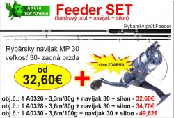 Akcia feeder 3-3m/80g + feeder navijak zadn brz. +silo