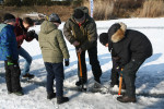 Ľadový kolotoč v Červeníku, rybári sa zabávali
