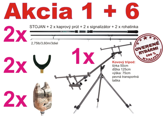 Najobľúbenejší set na lov kapra 1 + 6 na sklade Najobľúbenejší set na lov kapra 1 + 6 na sklade