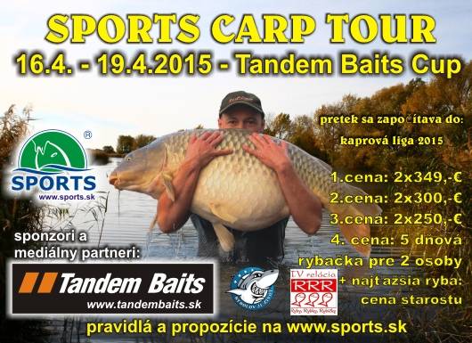 SPORTS CARP TOUR - Tandem Baits CUP - Dolný Bar 16.4. - 19.4.2015