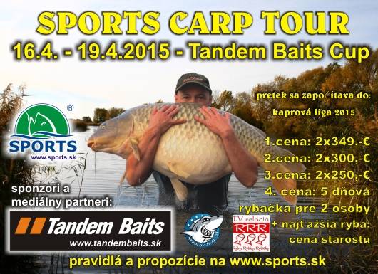 SPORTS CARP TOUR - Tandem Baits CUP - Dolný Bar 16.4. - 19.4.2015 SPORTS CARP TOUR - Tandem Baits CUP - Dolný Bar 16.4. - 19.4.2015