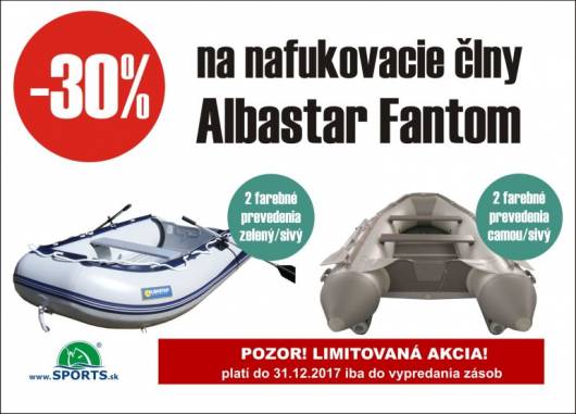 Zľava 30% na nafukovacie člny Fantom - aj s trojkýlovým prevedením Zľava 30% na nafukovacie člny Fantom - aj s trojkýlovým prevedením