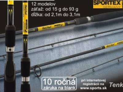SPORTEX - prívlačové prúty Black Pearl - prívlačová novinka s 10 ročnou zárukou