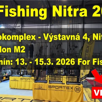 For Fishing Nitra 2026: Otestujte si pr�ty SPORTEX, sonary Lowrance, Simrad, oble�enie Geoff Anderson a kajaky na vlastnej ko�i!