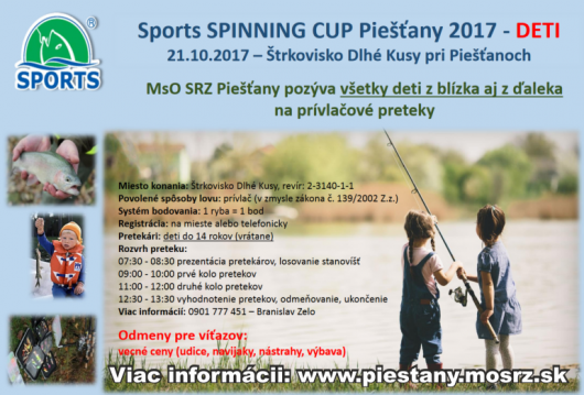 Sports SPINNING CUP Piešťany 2017 - DETI Sports SPINNING CUP Piešťany 2017 - DETI