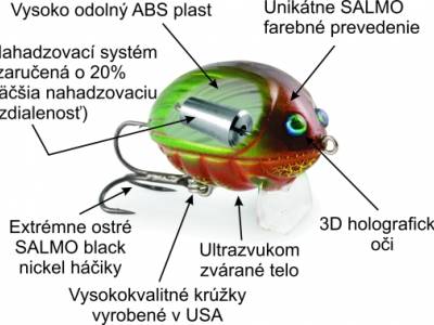 SAlmo chrobáky - LIL BUG voblery skladom!! Jedinečný vobler na lov rýb prívlačou!