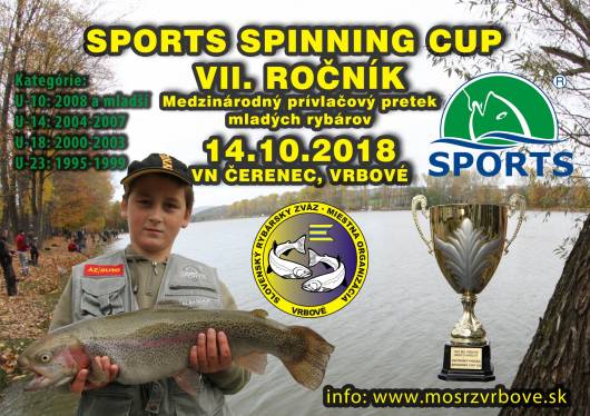 VII. ročník SPORTS SPINNING CUP EU 14.10.2018 na VN Čerenec