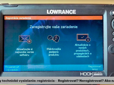 Technick okienko: Registrcia sonarov Lowrance - ako, kde a preo