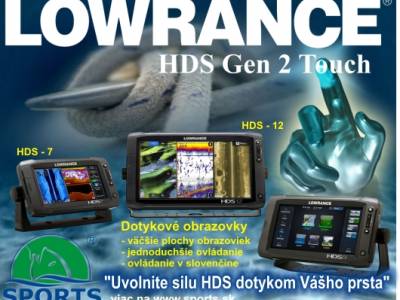 Velkosklad SPORTS predstavuje najnovšiu novinku - Dotykové sonary Lowrance HDS7 GEN2 TOUCH