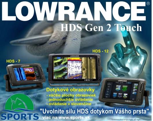 Velkosklad SPORTS predstavuje najnovšiu novinku - Dotykové sonary Lowrance HDS7 GEN2 TOUCH Velkosklad SPORTS predstavuje najnovšiu novinku - Dotykové sonary Lowrance HDS7 GEN2 TOUCH