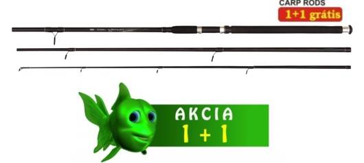 NOVINKA : akcia 1 + 1 kaprové 3 dielne prúty 3,6m/3lb Expert Carp