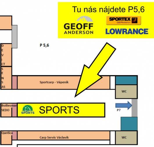 FISHING SHOW 2020 - stánok SPORTS v pavilóne P5,6 FISHING SHOW 2020 - stánok SPORTS v pavilóne P5,6
