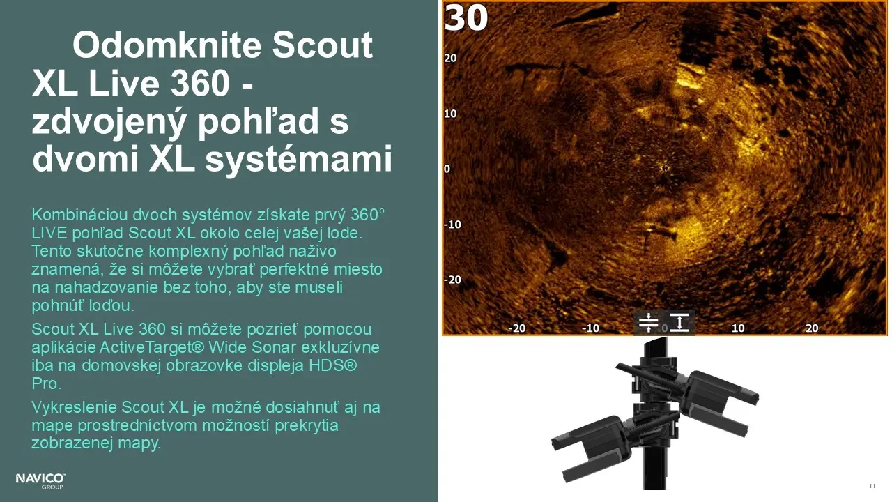 Lowrance ActiveTarget 2 XL Scout XL Live 360 stupňové snímanie