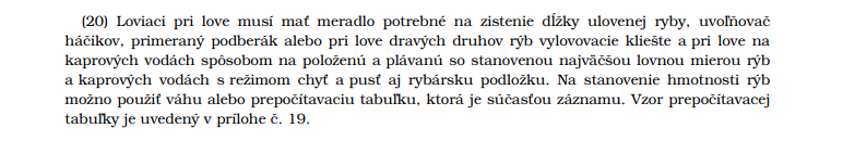 povinná výbava rybára