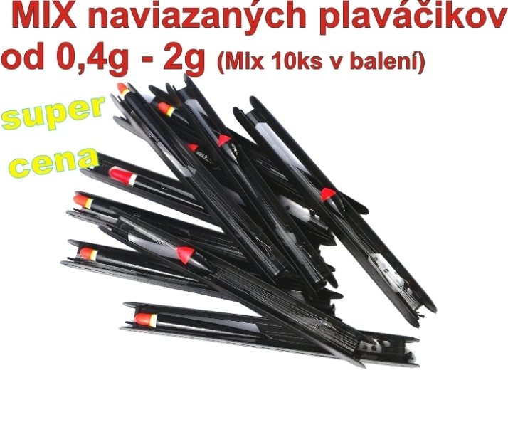 Plavák naviazaný na rebríku mix 0,4 - 2g, balenie 10ks