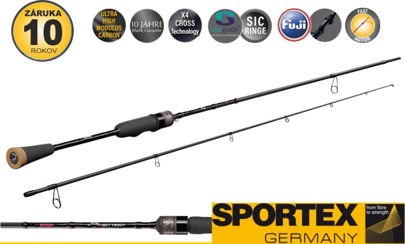Prívlačové prúty SPORTEX X-Act Trout SpooN 2-diel 185cm / 0,2-5g