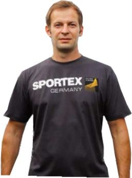 SPORTEX T-Shirt Tričko s veľkým logom - tmavo šedé Veľkosť: XXL