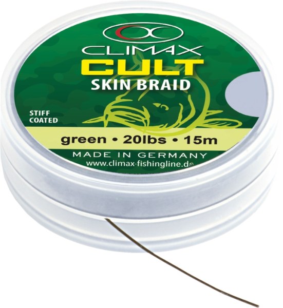 CLIMAX šnúra 15m - SKIN Braid Camou Green - 30lbs / 14,5kg / 15m