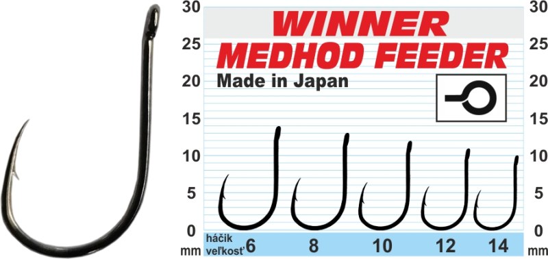 Háčik - Professional Method Feeder MF X4 / 10ks balenie 10ks balenie - MF X4 - veľkosť 12