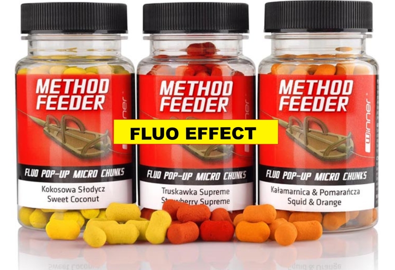 Method/Feeder - Fluo Pop Up Micro Chunks 7x11mm - 35g Best-Berry