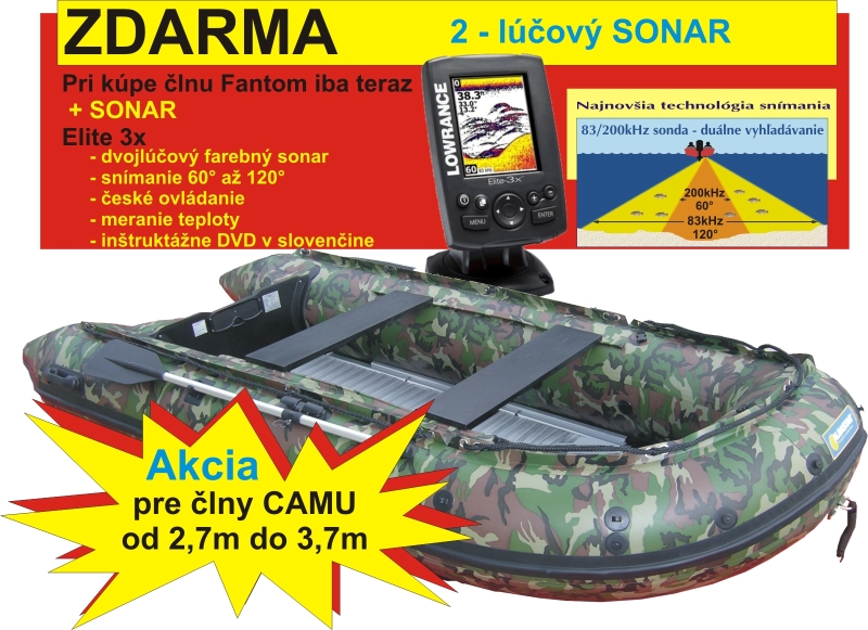 akcia FANTOM 270 camou + sonar Elite 3X
