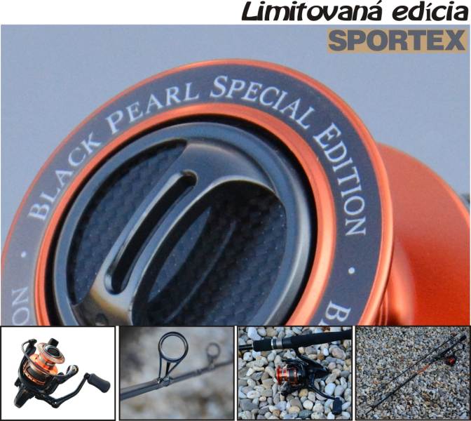SPORTEX navijak 8ložiskový naviják + Black Pearl prút (Prút)