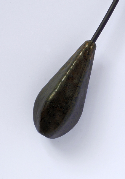 Rybárska záťaž priebežná HRUŠKA/pear váha 110g/1k