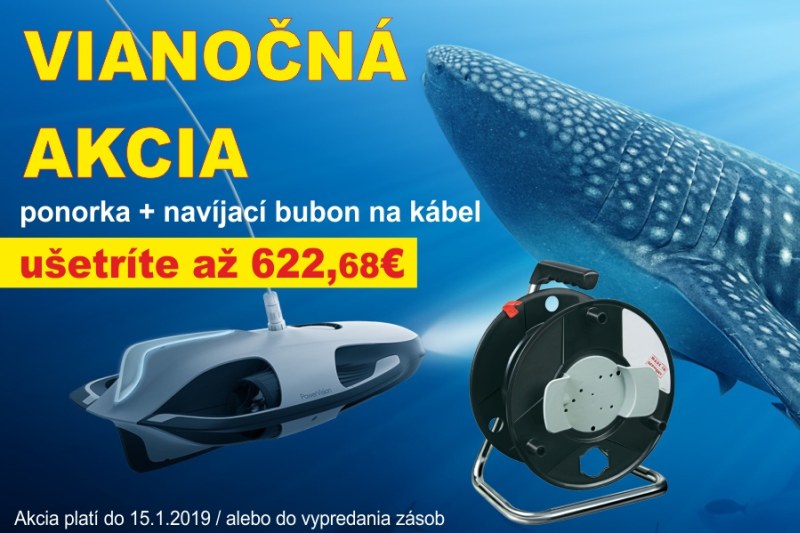 AKCIA ponorka Power Ray s kamerou 4K + navíjací bubon