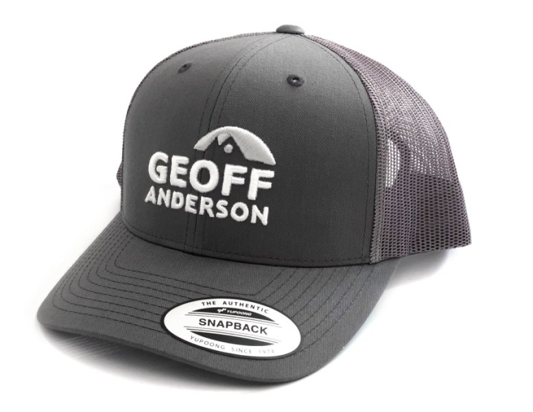 Šiltovka Geoff Anderson SnapBack sieťová s logom šedá