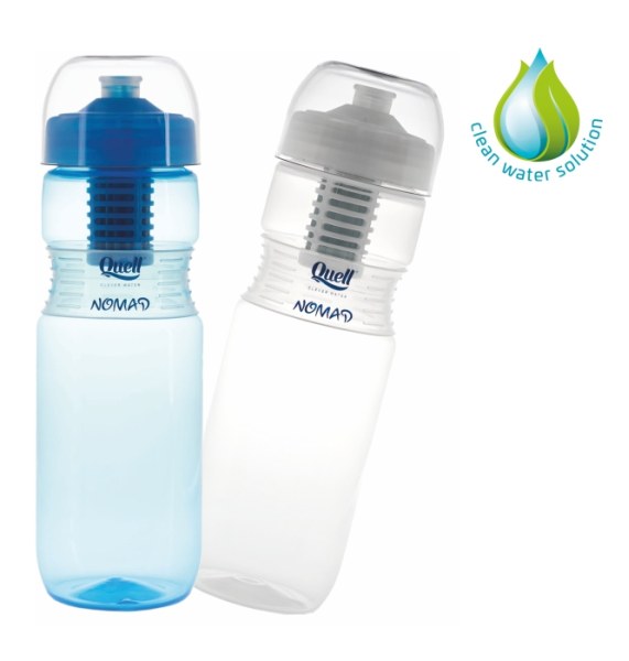 Filtračná fľaša Quell NOMAD 700ml Ochranný kryt, pohárpre fľašu