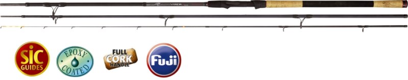 Feeder prúty Black Viper III 3-diel medium 3,90m / 140g medium heavy
