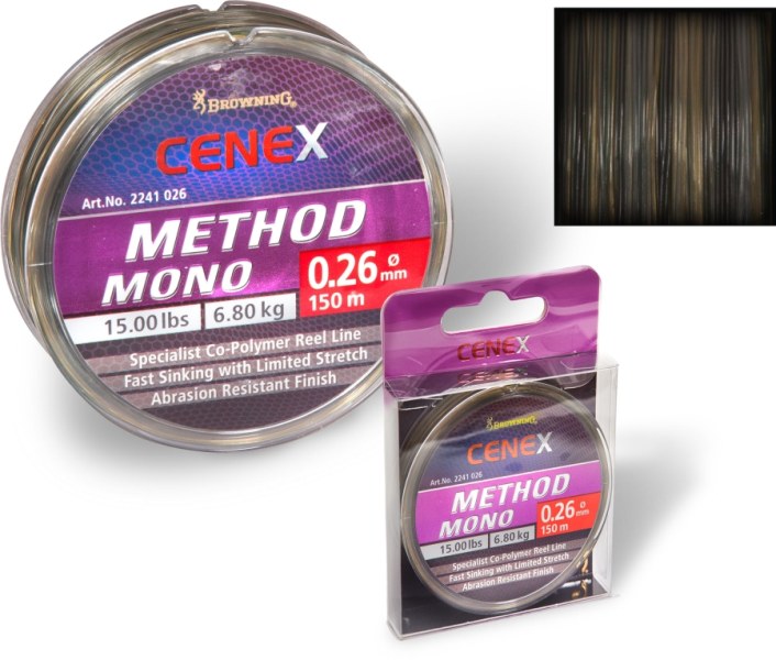 Browning Cenex feeder silon - Method Mono 150m priemer 0,24mm