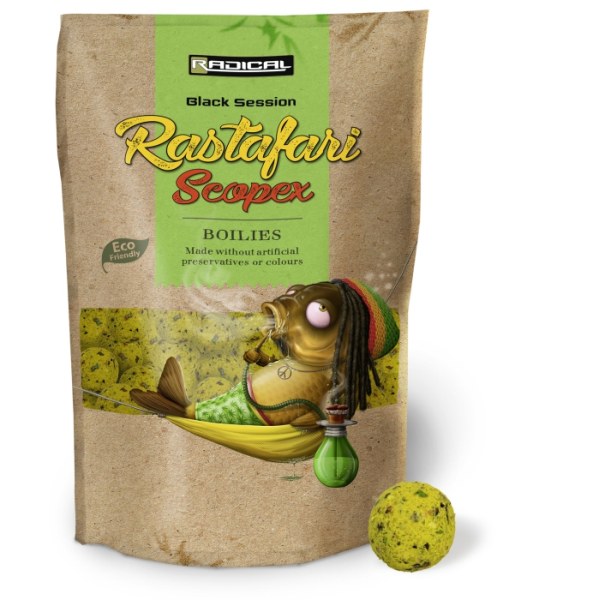 Kaprové boilies Radical Rastafari Scopex Boilie 1kg Priemer 16mm