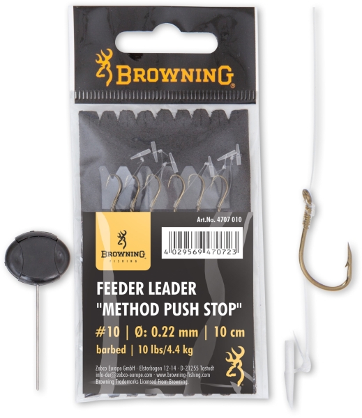 Feeder Leader Method Push Stop bronze 10cm 6ks