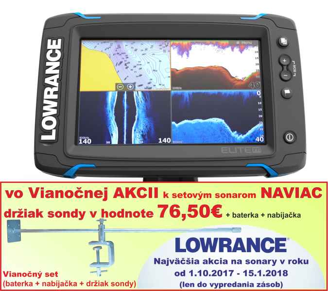 Dotykový sonar LOWRANCE Elite-7Ti bez sondy Bez sondy
