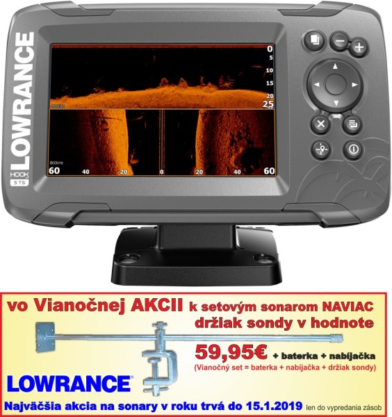 Sonar Lowrance HOOK2-5 TS Combo TripleShot sonar + sonda