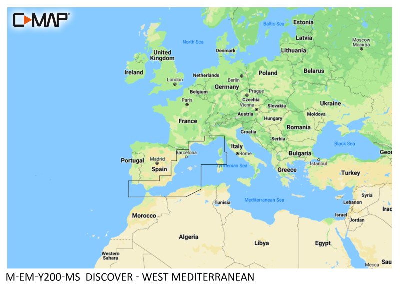 C-Map DISCOVER - WEST MEDITERRANEAN
