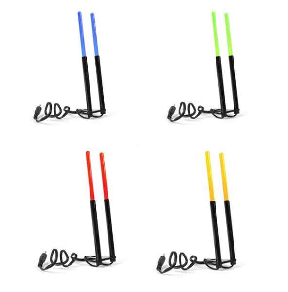 Držiak prútu - svietiaci - výška 15cm Červená LED
