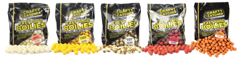 Boilies Crafty Catcher Fast Food 15mm/500g Crab meat & Sea salt/Krabie mäso & Morská soľ