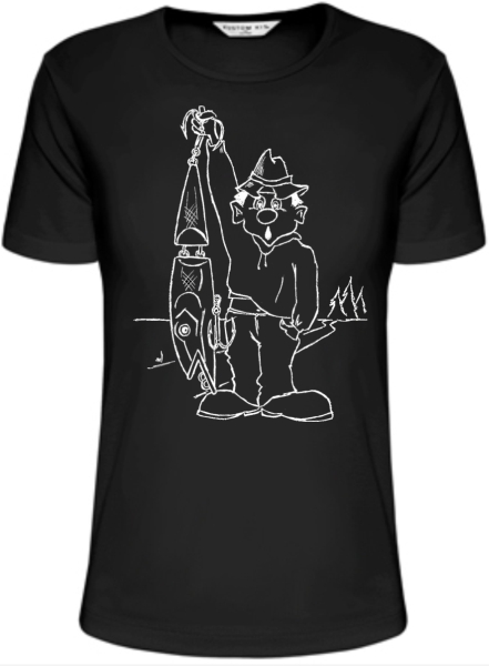 Rybárske tričko - rybár prívlačkár s voblerom veľkosť XXL