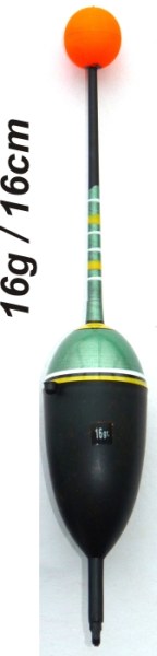Plavák na ryby, dĺžka 160mm / nosnosť 16 gr