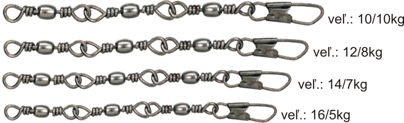 ALBASTAR Karabínka s troj obratlíkom veľkosť 16/5kg