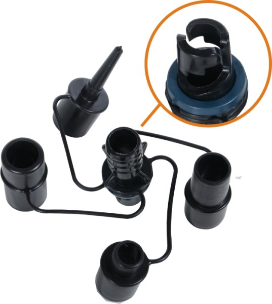 Set adapérov pre člny a nafukovačky 5ks